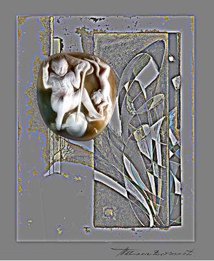 Tatiana Bermant | Faethon Banner | 2019 | Collagen gedruckt auf Banner | 60 × 50 × 0,2 cm | Foto: Conni Koch image-1027