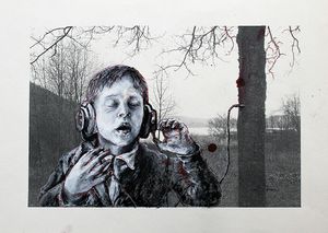 Andrea Denis | Was heilt | 2019 | Fotografie (Laserdruck) und kolorierte Tuschezeichnung auf Büttenpapier | 21 × 29,7 cm (inkl. Rand) | Foto: Andrea Denis image-1282